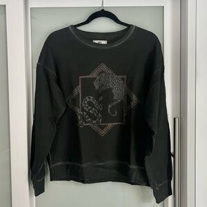 MKT Studio “Le Sweatshirt” Graphic Black Crewneck